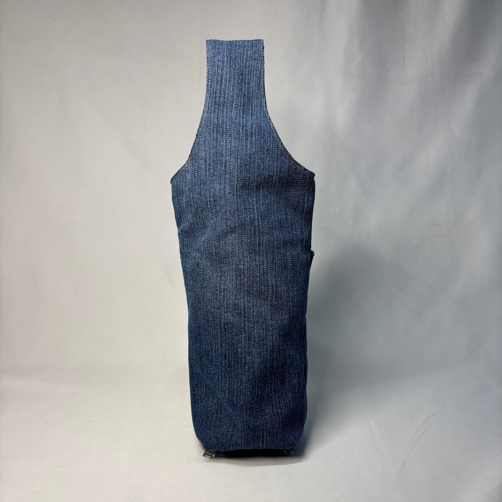 Upcycled Denim Wine Tote 4